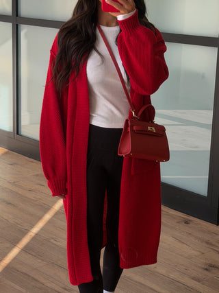 Cherry Longline Cardigan
