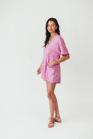 Mineral Wash Casual Romper | Orchid | +Plus Available