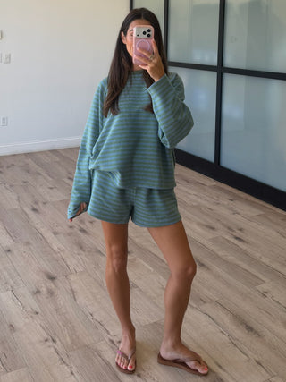 Hypeline Terry Knit Set | Emerald Dusk | RESTOCK