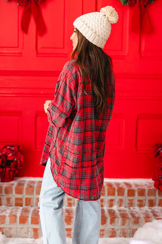 Stone Cliff Plaid Tunic | Red | +Plus Available | RESTOCK