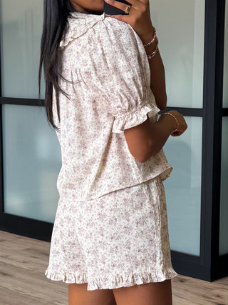 Tea Rose Collared Blouse