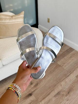 Every Occasion Slides | Silver | FINAL SALE