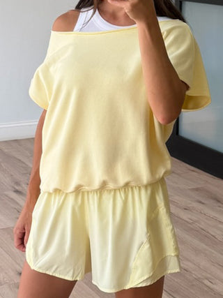 Breeze Terry Knit Top | Lemon
