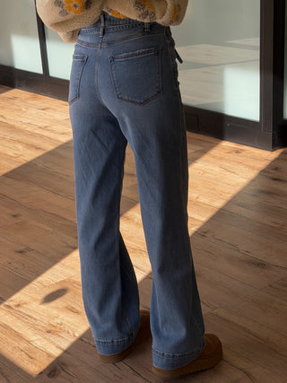 Romi Tie Waist Wide-Leg Jeans