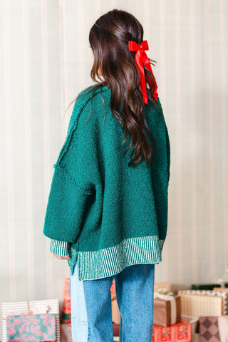 Sequin Brigade Two-Tone Sweater