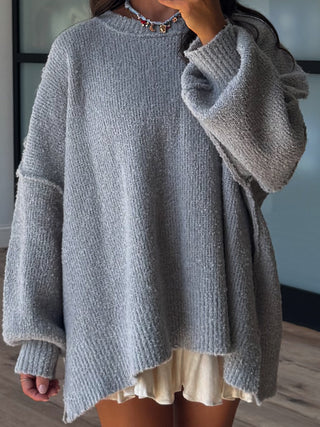 Lev Textured Sweater | Grey | +Plus Available | RESTOCK