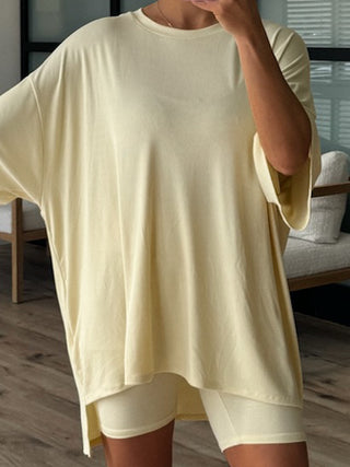 Novi Ribbed Tee + Shorts Set | Daffodil | +Plus Available