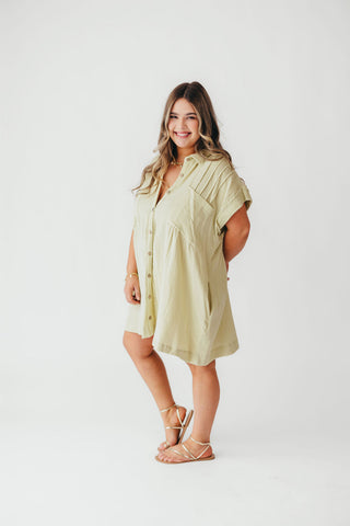 Coastal Core Cotton Dress | Pistachio