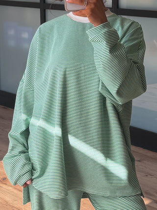 Just Lounging Knit Pullover | Jade | RESTOCK
