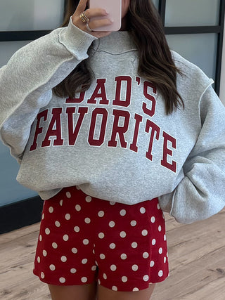 "FAVORITE" Mock Neck Sweatshirt