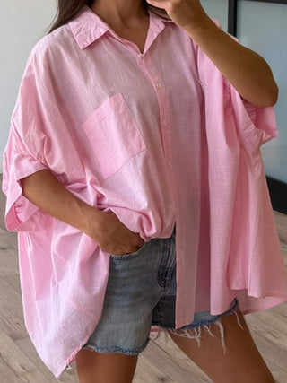 Nia Cotton Swing Top | Pink