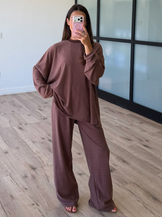 Just Lounging Knit Pullover | Pink Truffle