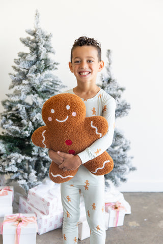 Kids Gingerbread Joy Pajama Set | Blue | Tiny Talulah