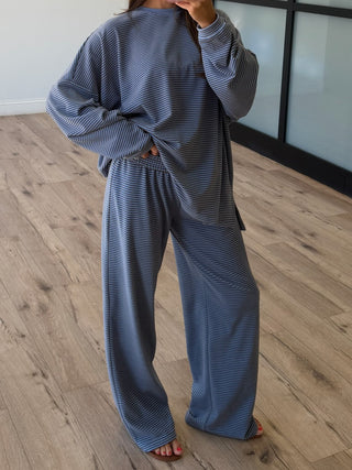 Just Lounging Knit Pullover | Lagoon | RESTOCK