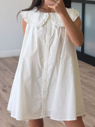 Banks Oversized Collar Dress | White