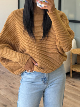 Harmony Ribbed Knit Sweater | Camel