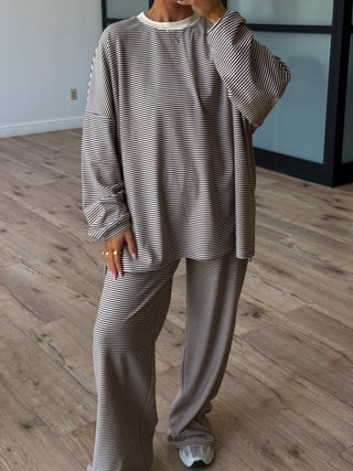 Just Lounging Brush Knit Pants | Chocolate
