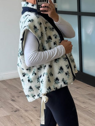 Winter Garden Contrast Sherpa Vest