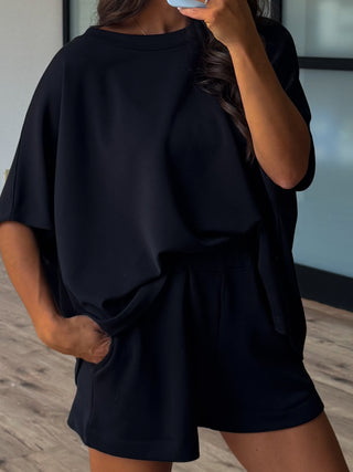Unwind Dolman Tee | Black