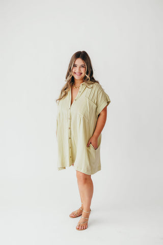 Coastal Core Cotton Dress | Pistachio