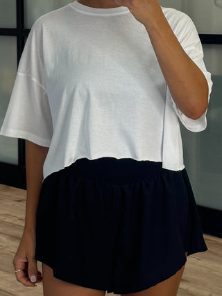 Replay Cropped Tee | White