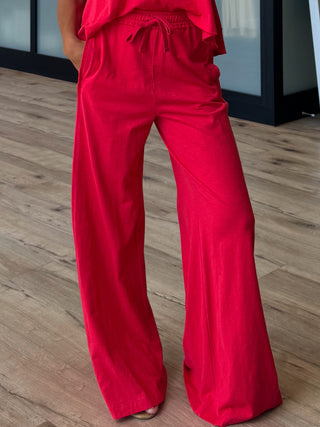 Cotton Slub Lounge Pants | Cherry