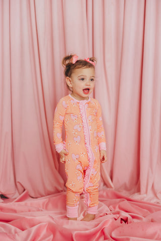 Sweetheart Ruffle Sleep Onesie | Tiny Talulah