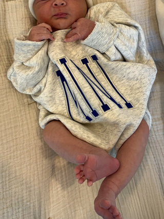 "MINI" Sweatshirt Bubble Romper | Tiny Talulah