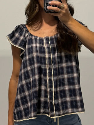 Bluebook Plaid Blouse