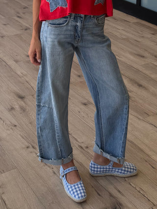 Sud Raw Hem Barrel Jeans