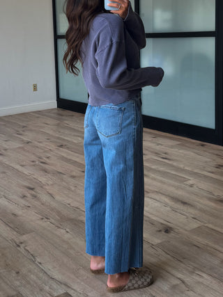 Thermal Buttoned Top | Indigo