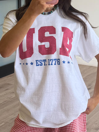 "USA" Oversized Graphic Tee