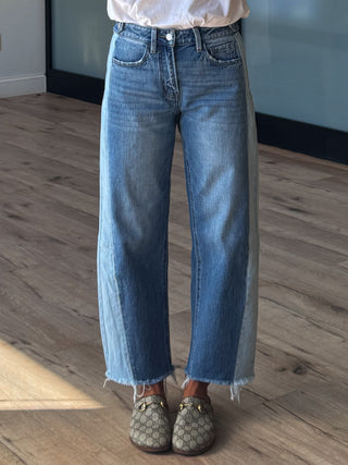 Dual Tone Barrel Jeans | RESTOCK