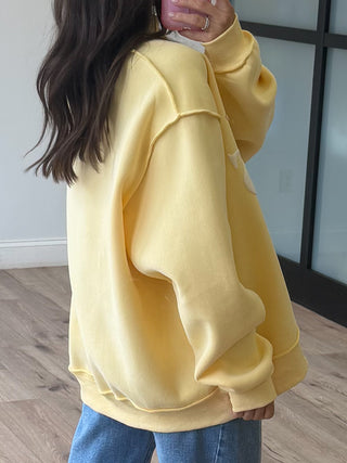 "Jesus Saves" Mock Neck Sweatshirt | Canary