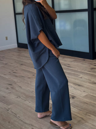 Worn Well Oversized Top | Smoky Blue