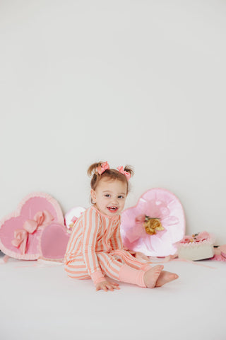 Candy Stripe Sleep Onesie | Pink | Tiny Talulah