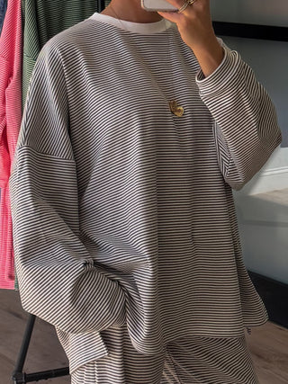 Just Lounging Knit Pullover | Grey | RESTOCK