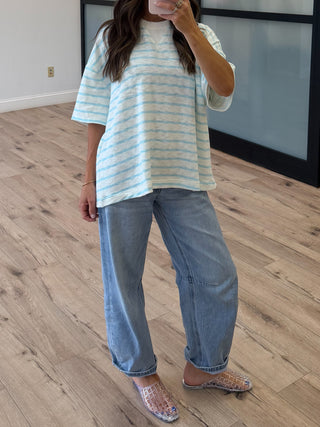 Boat Day Boyfriend Tee | Sky