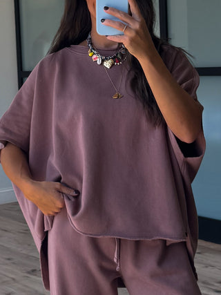 Worn Well Oversized Top | Dusty Mauve