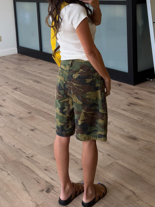 Combat Camo Drawstring Shorts | +Plus Available