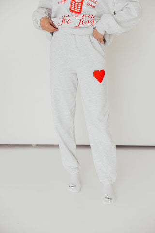 Pixel Heart Graphic Sweatpants | +Plus Available | PRE-ORDER