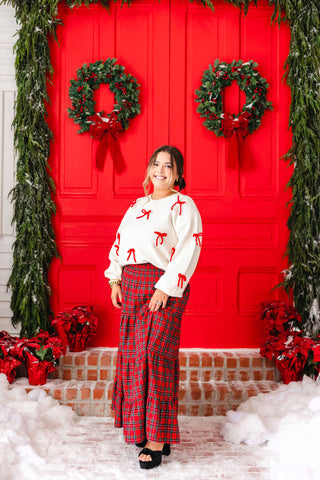 Under The Mistletoe Plaid Skirt | +Plus Available