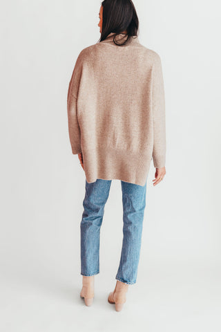 Nolan Mock Neck Sweater | Taupe