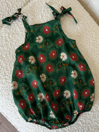 Wildflower Infant Bubble | Dark Green | Tiny Talulah | FINAL SALE