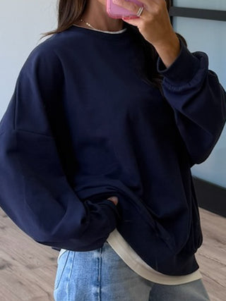 Take Two Layered Pullover | Navy | +Plus Available