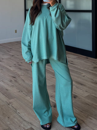 Just Lounging Brush Knit Pants | Jade