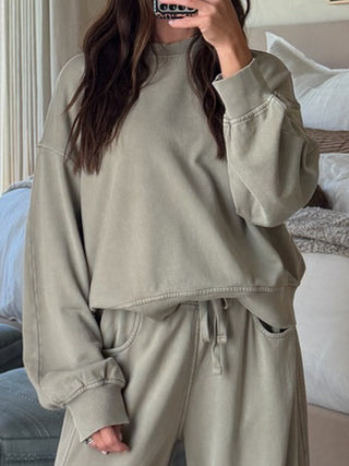 Lounge Around Pullover + Barrel Set | Sage