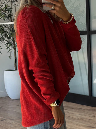 Kingsley Knit Long Sleeve | Tomato