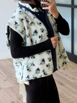 Winter Garden Contrast Sherpa Vest