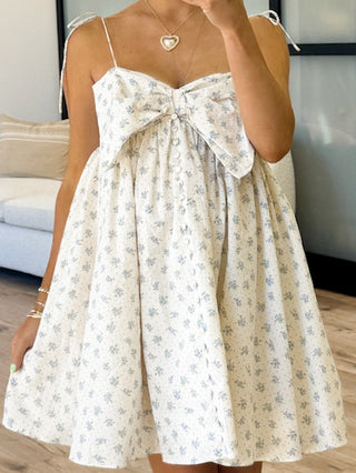 Best In Bow Babydoll Dress | Blue Floral | FINAL SALE